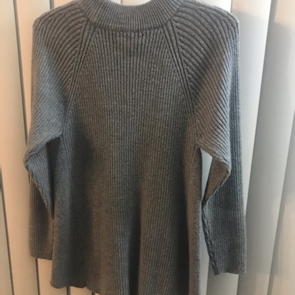 Style & CoMock Neck Lace-Up Ribbed Knit Sweater - Picture 3 of 6